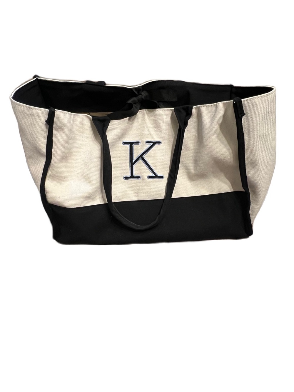 Monogram “K” Canvas Tote Bag